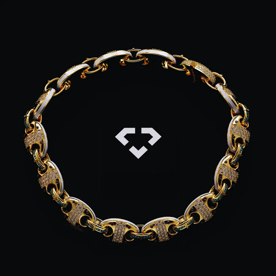 A custom CryptoJeweler piece, cast and set