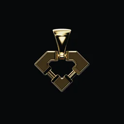 The CryptoJeweler logo pendant in yellow gold, one of the seven Volume 1 pieces