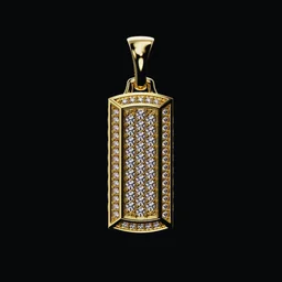 The diamond pavé ingot in yellow gold, the Volume 2 diamond tier piece